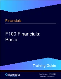 F100 Financial Basics 2020 R2