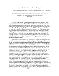 “In Remembrance of Susan Manning”: James Chandler, Franke