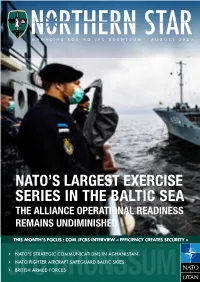 Nato's Largest Exercise Series in the Baltic