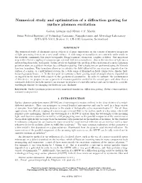 Numerical Study and Optimization of a Diffraction Grating for Surface
