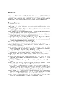 References Primary Sources