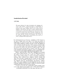 Sanskritisation Revisited