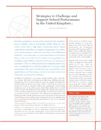Strategies to Challenge and Support School Performance in the United Kingdom