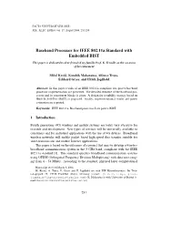 Baseband Processor for IEEE 802.11A Standard with Embedded BIST
