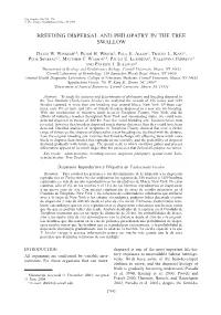 Breeding Dispersal and Philopatry in the Tree Swallow