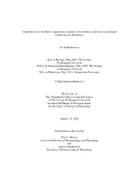 Contributions of the Renin Angiotensin System to Fear Memory and Fear Conditioned Cardiovascular Responses