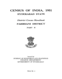 District Census Handbook, Parbhani, Part II