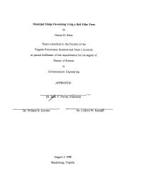 Municipal Sludge Dewatering Using a Belt Filter Press by Daniel D. Reitz