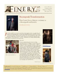Steampunk Transformation How I Went from a Historic Costumer to a Steampunk and Loved It