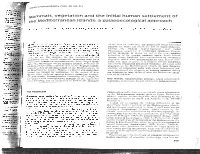 Vegetation and the Initial Human Setflement Of