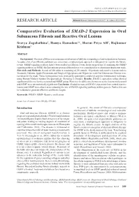 Comparative Evaluation of SMAD-2 Expression in Oral Submucous