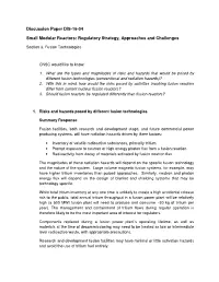 Discussion Paper DIS-16-04 Small Modular Reactors: Regulatory