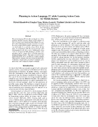 Planning in Action Language BC While Learning Action Costs for Mobile Robots