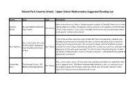 Upper School Mathematics Suggested Reading List
