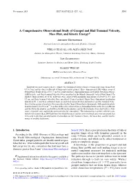 A Comprehensive Observational Study of Graupel and Hail Terminal Velocity, Mass Flux, and Kinetic Energy