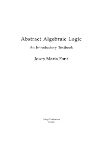 Abstract Algebraic Logic