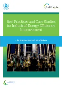 Best Practices and Case Studies for Industrial Energy Efficiency Improvement