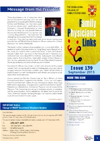 Family Physicians Links Represent Personal View Only and Are Not Necessarily Shared by the College Or the Publishers