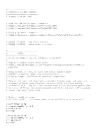 INTEGRALS and DERIVATIVES #------# Chapter 5 of the Book