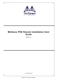 Mellanox PXE Remote Installation User Guide Rev 1.3