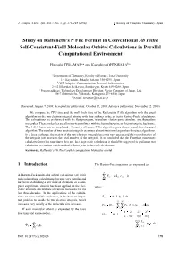 Study on Raffenetti's P File Format in Conventional Ab Initio Self-Consistent-Field Molecular Orbital Calculations in Parallel