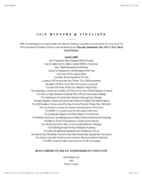 2018 Winners & Finalists