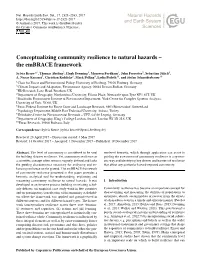 Conceptualizing Community Resilience to Natural Hazards – the Embrace Framework