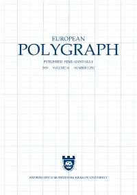 European Polygraph 2020, Volume 14, Number 1 (51)