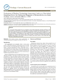 Evaluation of Flinders Technology Associates Cards As a Non-Lethal
