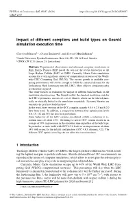 Impact of Different Compilers and Build Types on Geant4 Simulation Execution Time