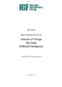 Internet of Things Big Data Artificial Intelligence