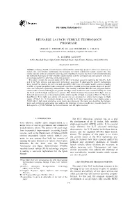 Reusable Launch Vehicle Technology Program{