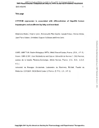 Title Page CYP4F3B Expression Is Associated with Differentiation Of