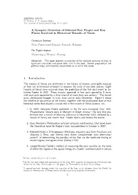 A Synoptic Overview of Selected Key People and Key Places Involved in Historical Transits of Venus