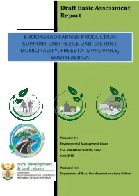 Draft Basic Assessment Report