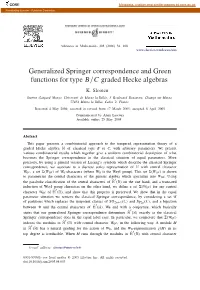 Generalized Springer Correspondence and Green Functions for Type B/C Graded Hecke Algebras K