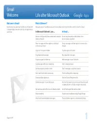 Gmail Life After Microsoft Outlook Google™ Welcome