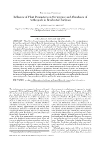 Influence of Plant Parameters on Occurrence and Abundance Of