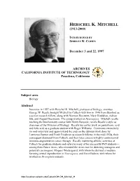 Interview with Herschel Mitchell