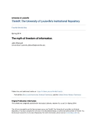 The Myth of Freedom of Information