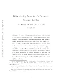 Differentiability Properties of a Parametric Consumer Problem