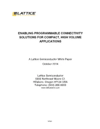 Enabling Programmable Connectivity Solutions