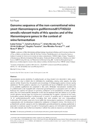 Genome Sequence of the Non-Conventional Wine Yeast