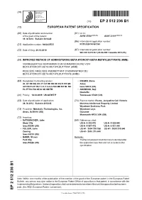 Improved Method of Administering Beta-Hydroxy