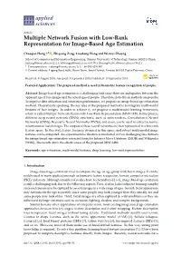 Multiple Network Fusion with Low-Rank Representation for Image-Based Age Estimation