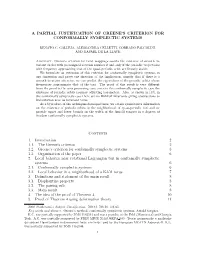 A Partial Justification of Greene's Criterion For