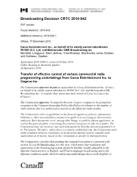 Broadcasting Decision CRTC 2010-942