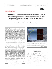 Community Composition of Bacteria Involved in Fixed Nitrogen Loss in the Water Column of Two Major Oxygen Minimum Zones in the Ocean