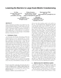 Lowering the Barriers to Large-Scale Mobile Crowdsensing