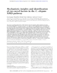 Mechanistic Insights and Identification of Two Novel Factors in the C